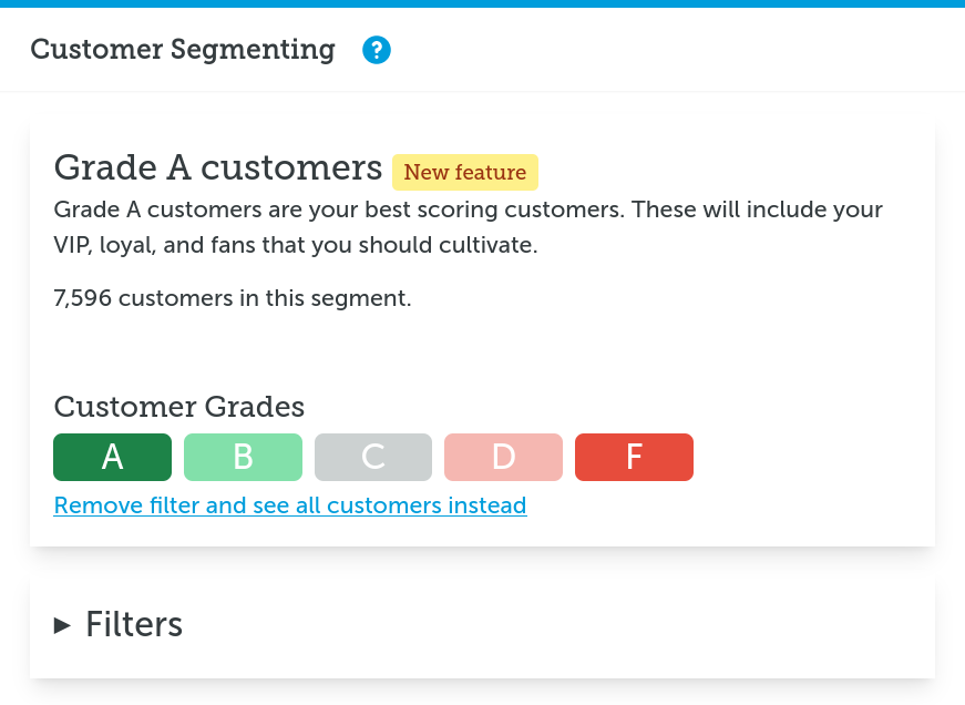 Customer Grade Filters