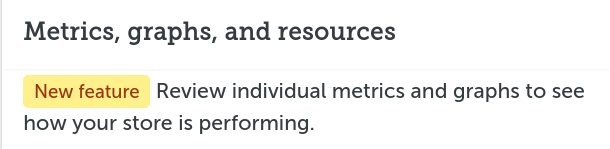 Example new feature badge