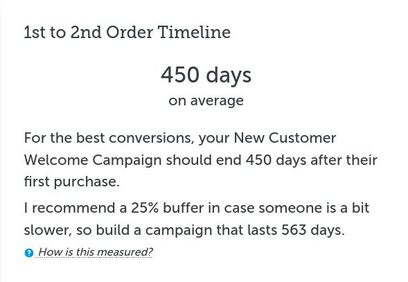 1st to 2nd Order Timeline