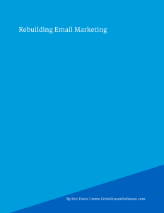 Rebuilding Email Marketing