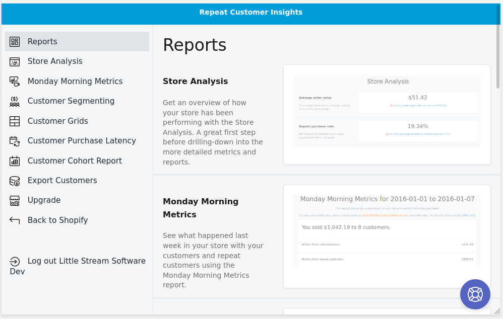 Repeat Customer Insights new design